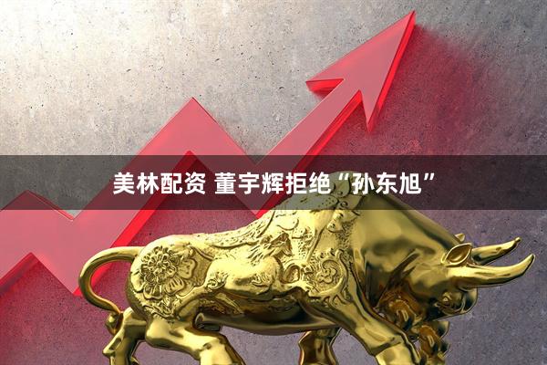 美林配资 董宇辉拒绝“孙东旭”