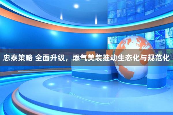 忠泰策略 全面升级，燃气美装推动生态化与规范化
