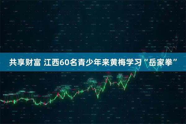共享财富 江西60名青少年来黄梅学习“岳家拳”